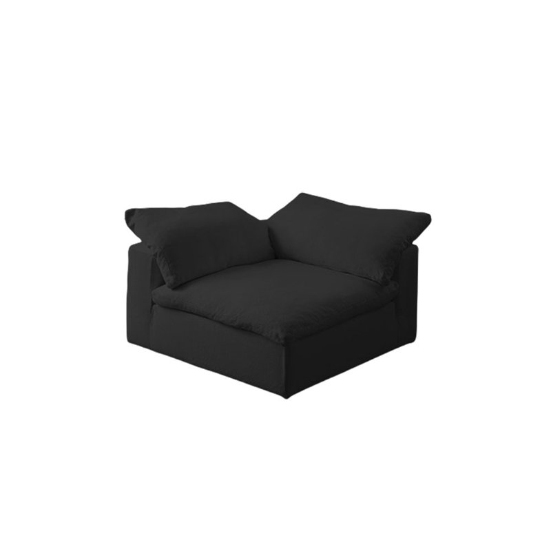 Black linen couch online